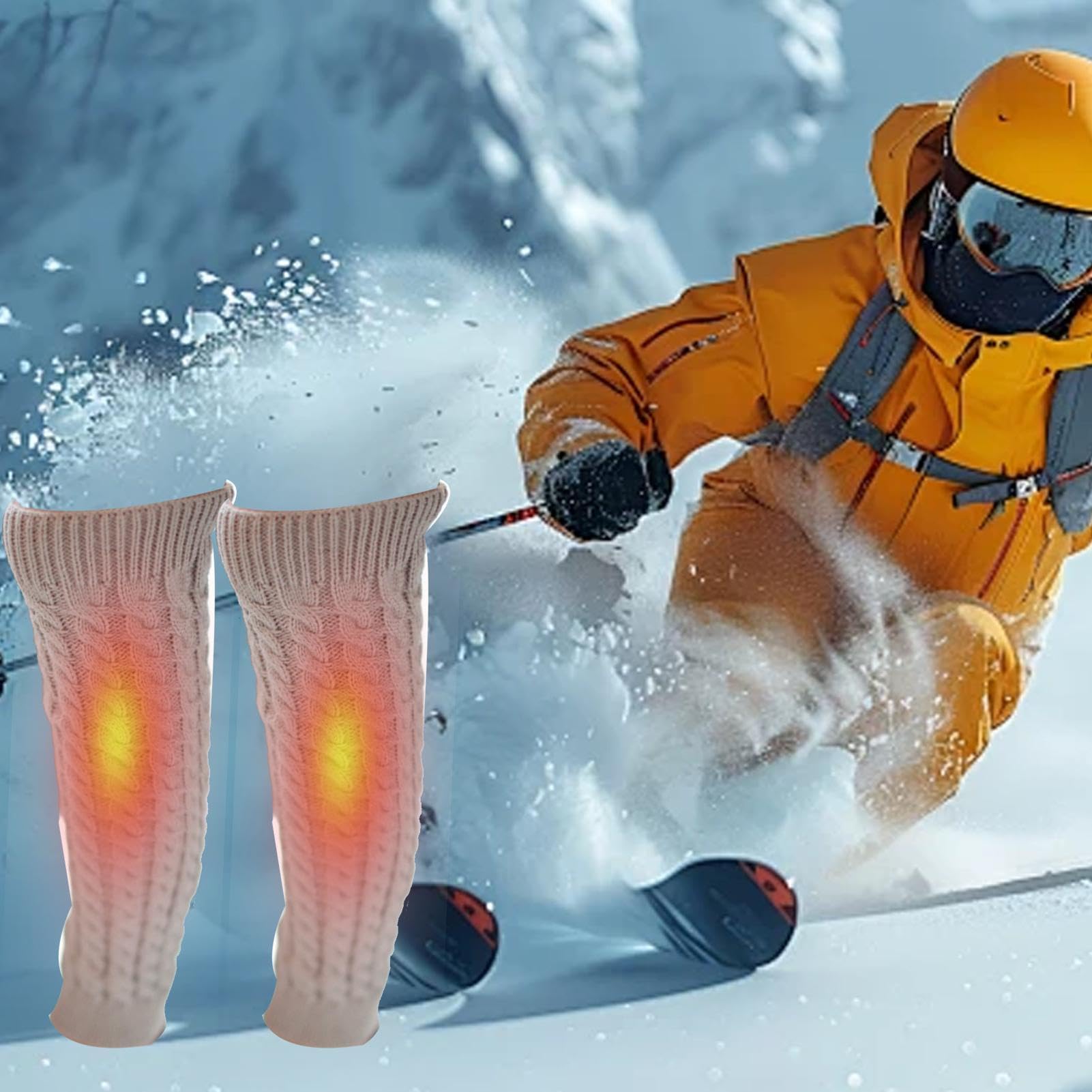 riscaldati Donne - riscaldanti elettrici, scalda gambe | invernali ricaricabili USB, a riscaldamento lavabili per ciclismo all'aperto, escursioni, sci, campeggio, calor