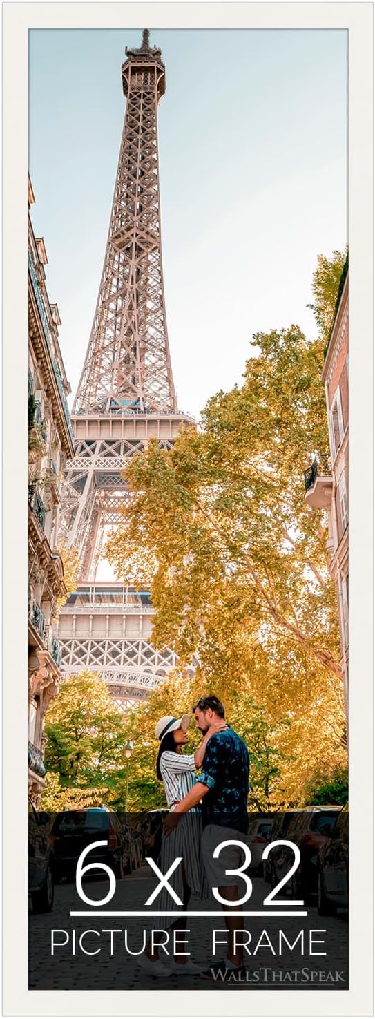wallsthatspeak 6x32 white Picture Frame for Puzzles Posters Photos or Artwork