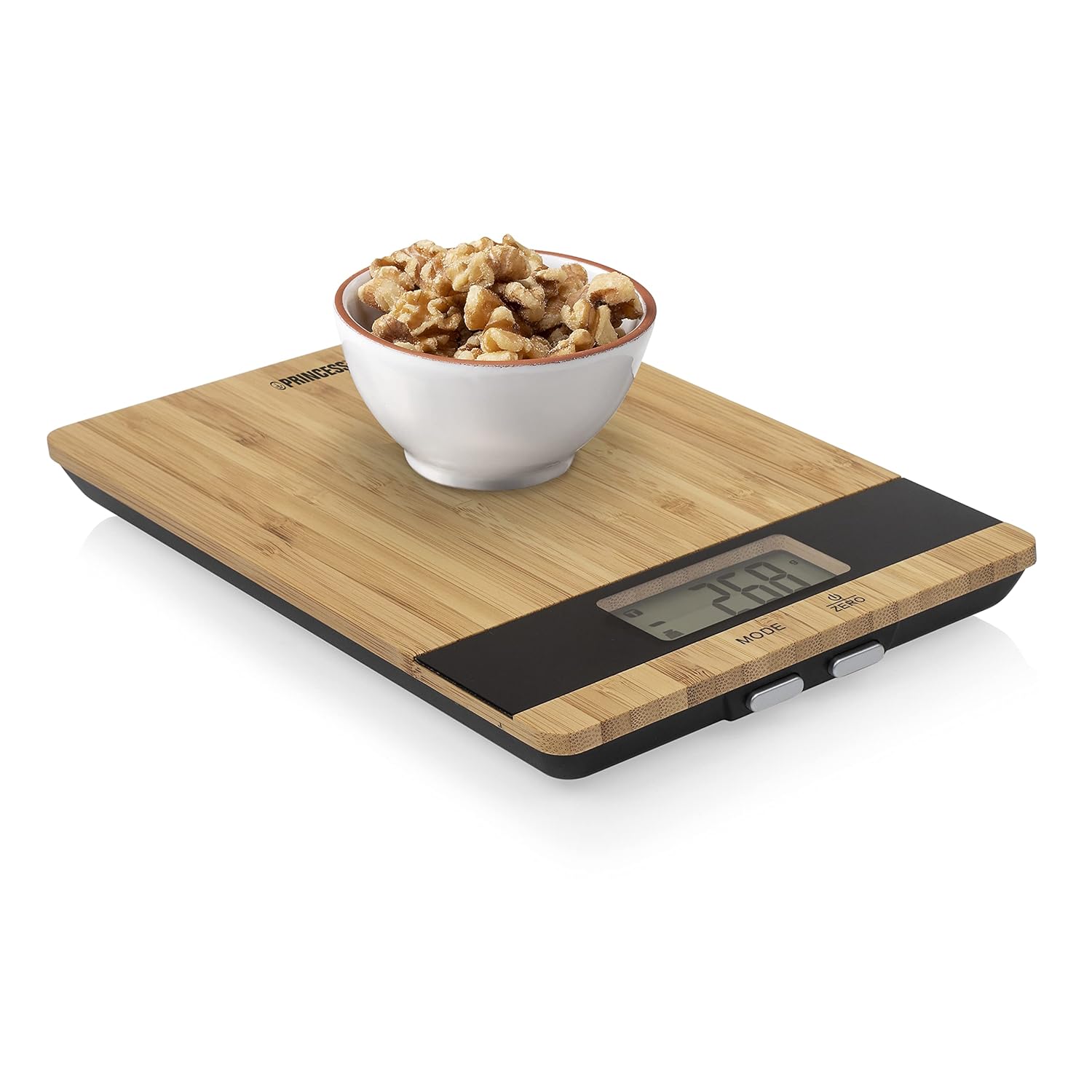 Princess Pure Kitchen Scale, 5kg Capacity, Battery Powered, Bamboo