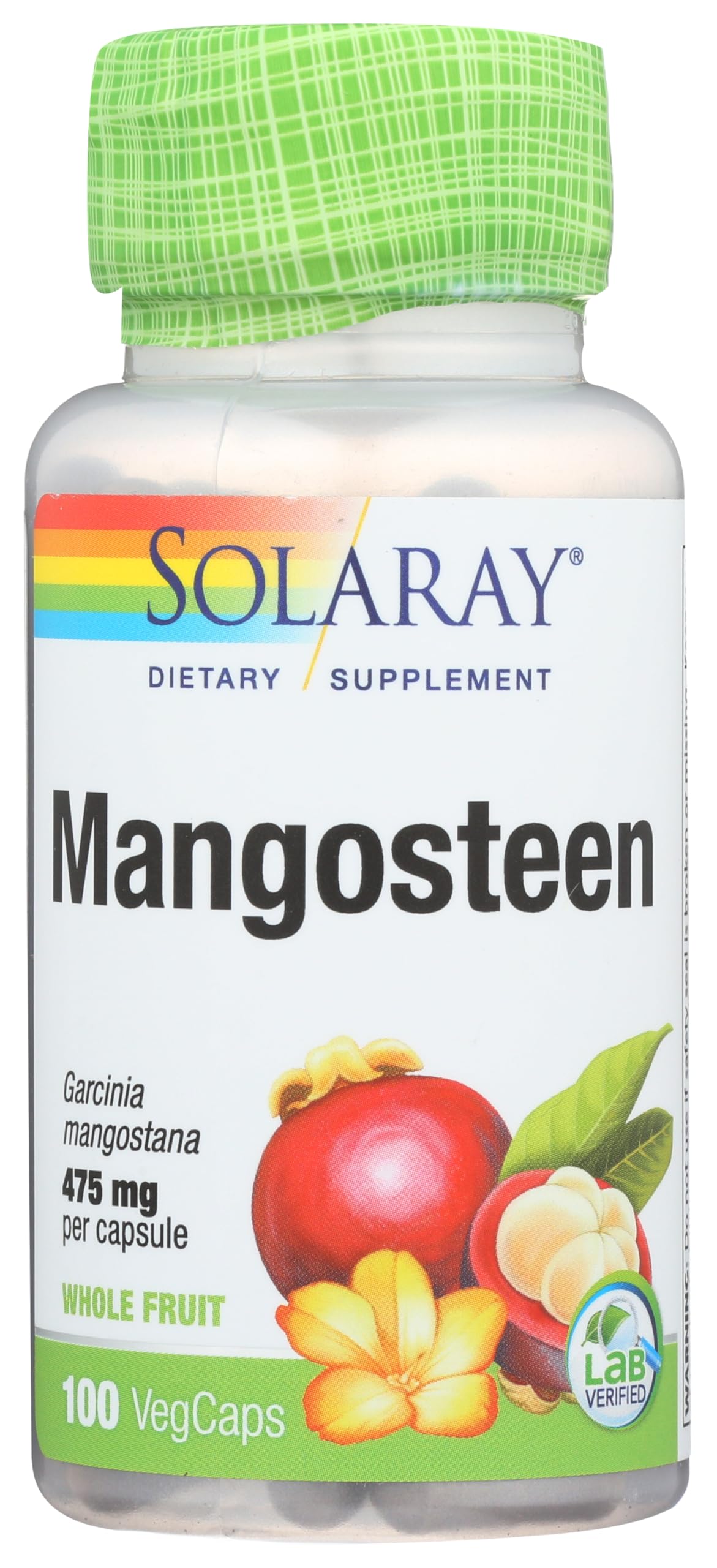 Solaray - Mangosteen 475 Mg. 100 Vegetarian Capsules 66992