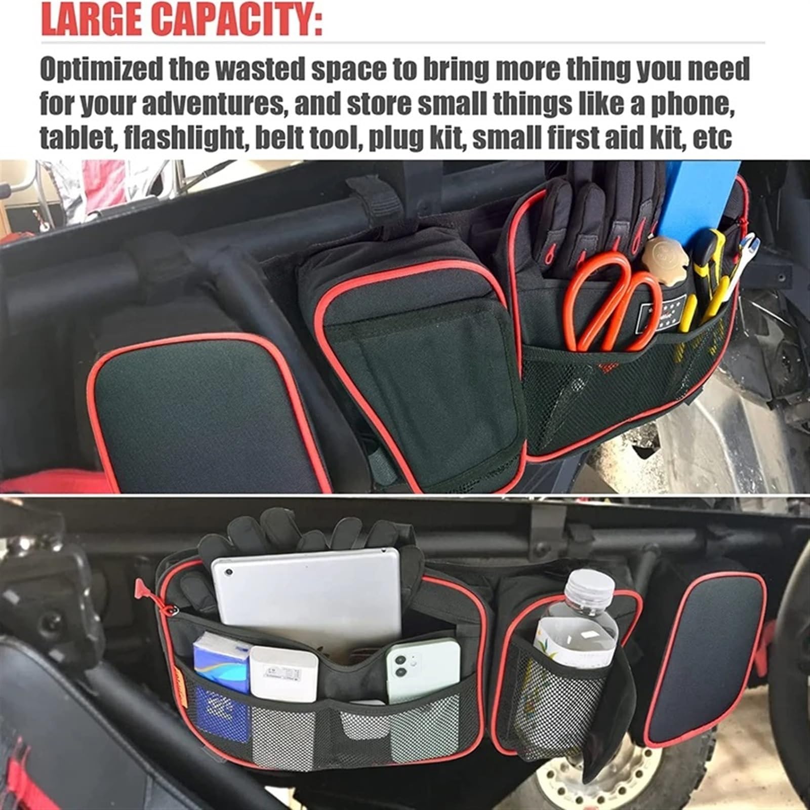 Bolsa Moto para Bolsa Puerta Almacenamiento Lateral Bolsas Puerta Superior Delantera Rodillera Organizador para Can Am para Maverick X3 para XDS para Turbo Bolsa Equipaje Moto