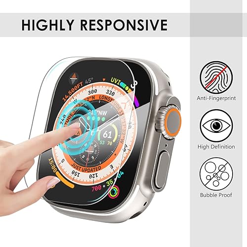 Miniatura 226 de KADES - Funda protectora brillante compatible con Apple Watch Series SE, SE 2022, 6, 5 y 4 de 44 mm, con protector de pantalla incorporado