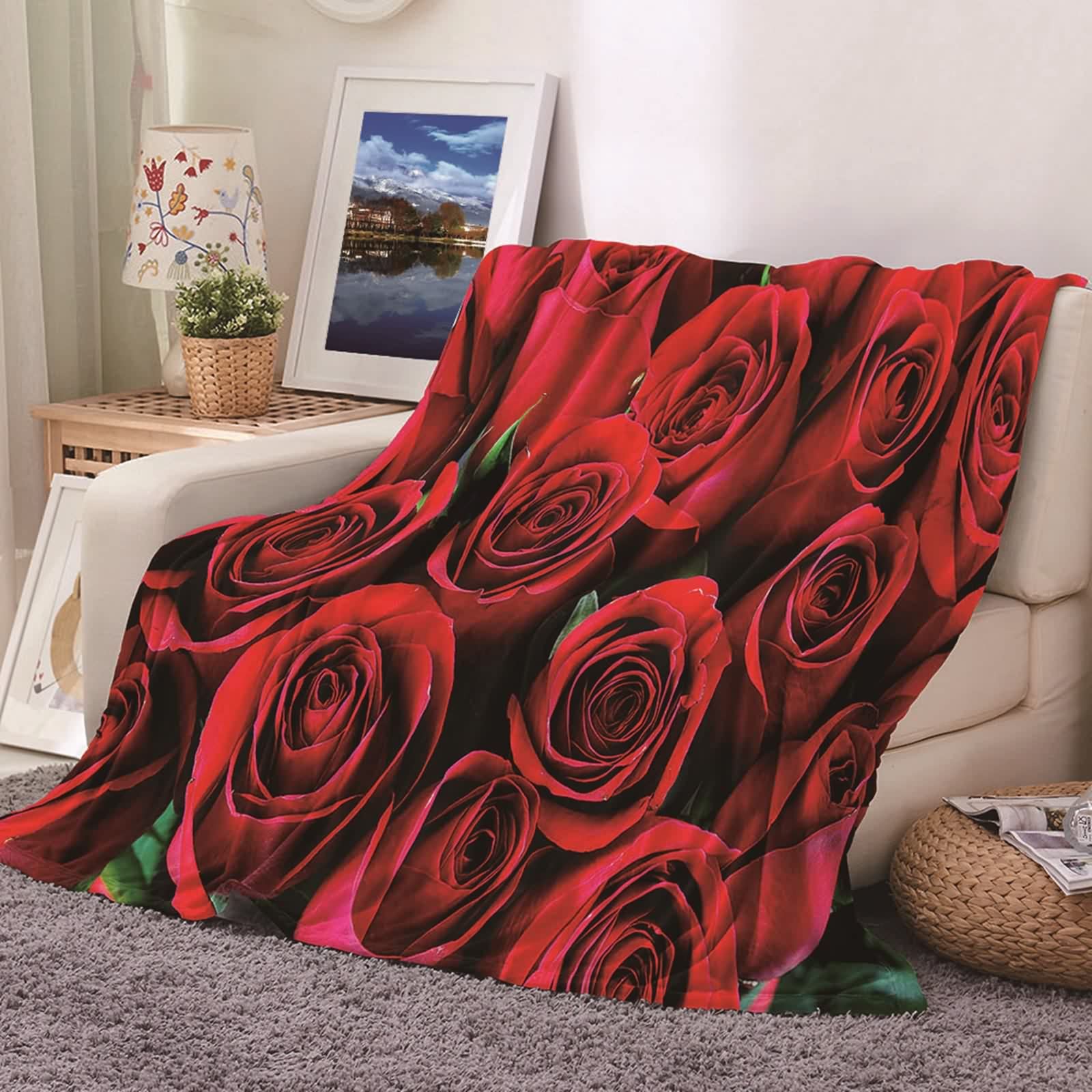 Couverture polaire flannel isolante KnSam contre le froid du salon