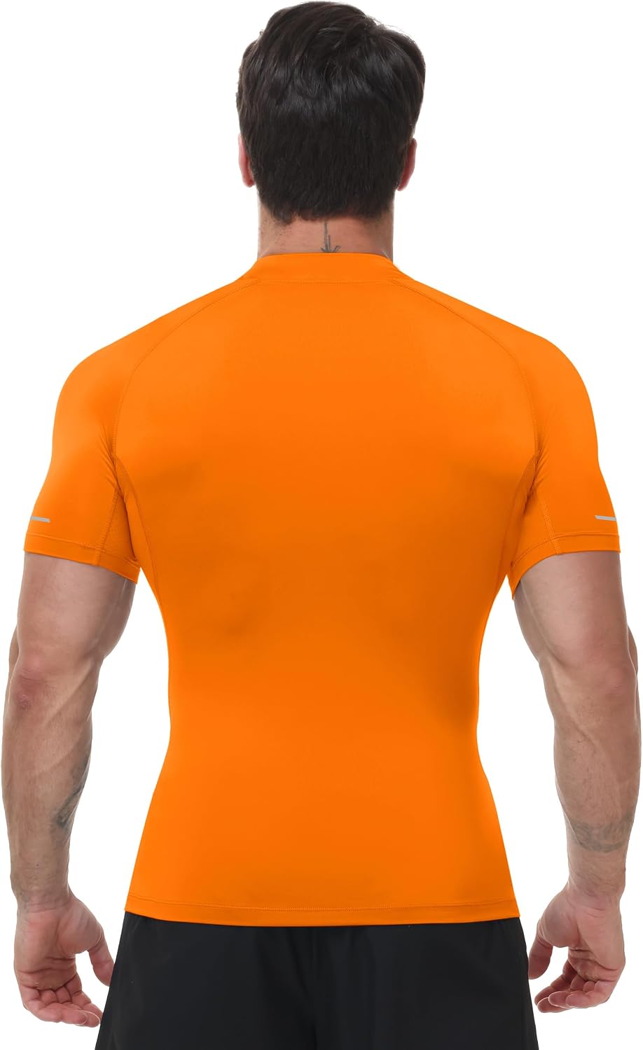 Roadbox Men's Mock Turtleneck Compression Shirt Short Sleeve Base Layer