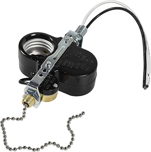 HQRP Interruptor de enchufe de 2 luces compatible con Hunter, Casablanca, Hampton Bay, Harbor Breeze, Westinghouse - Cadena de tracción para