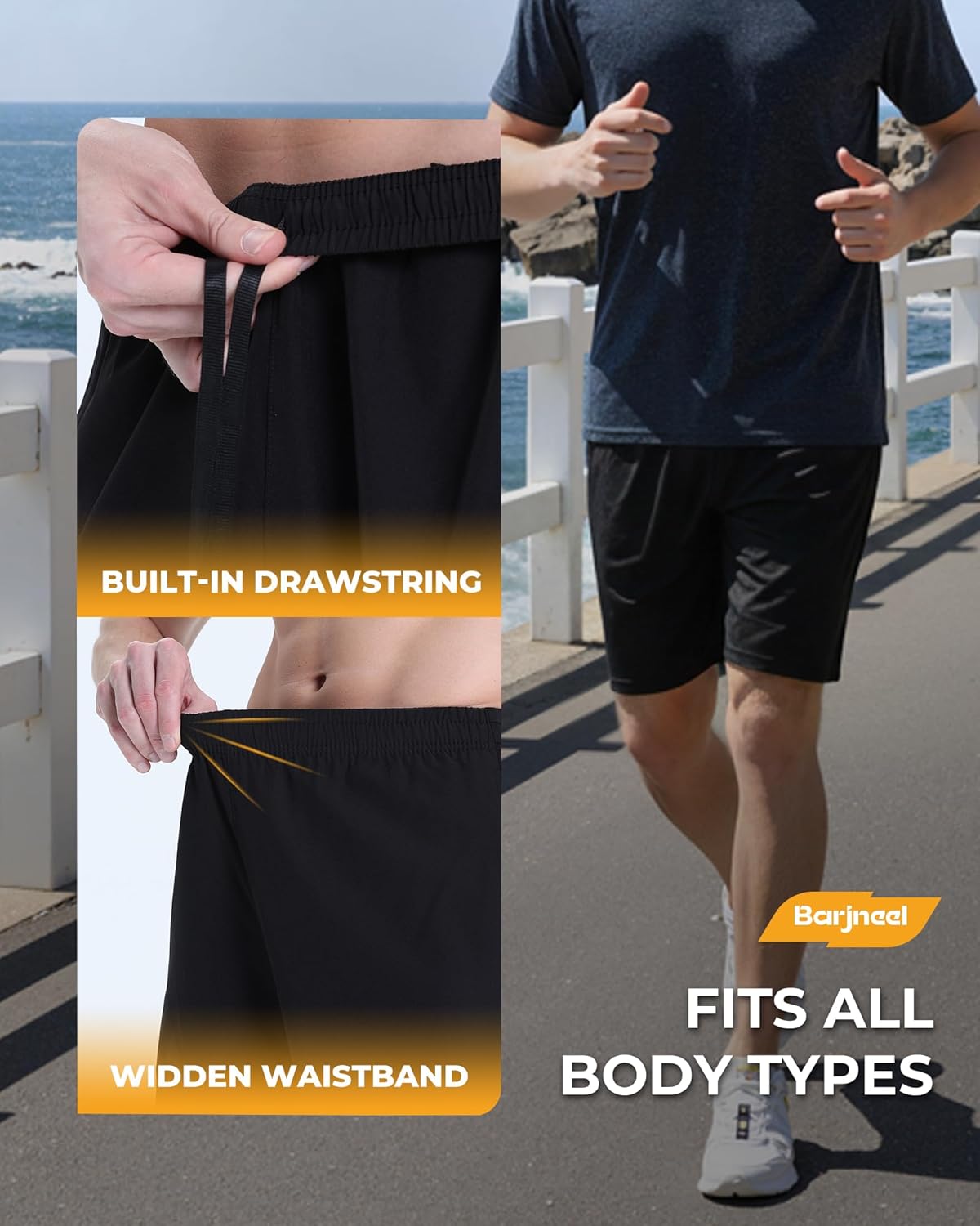 4 Pack Gym Mens Shorts - Basketball Athletic Shorts with Pockets Fitness Clothing B... - Image 4