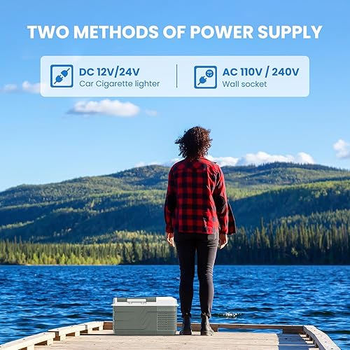Miniatura 5 de Alpicool Refrigerador de 12 voltios de 12 V, refrigerador de coche de 10 cuartos de galón, refrigerador portátil de 1224 V CC 110  240 V CA para