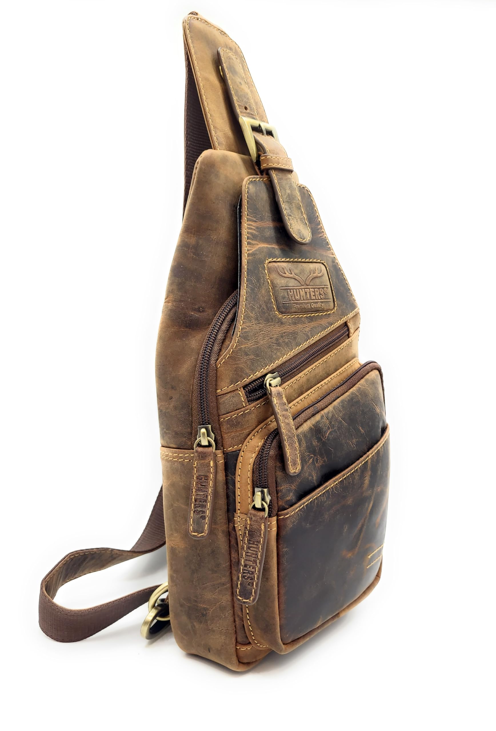 Hunters Crossbag Slingbag aus echtem Leder