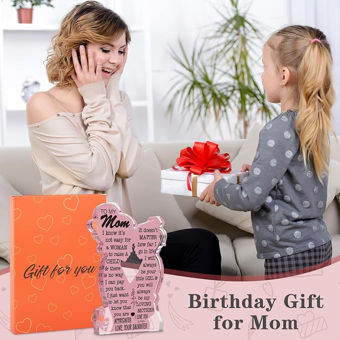 Mom Gifts from Daughter Christmas Gift for Mom, Mom Birthday Ideas Gift Cool Mother's Day Gifts from Daughter Best Mom Ever Gifts New Mom Single Mom Christmas 2024 Acrylic Plaque Sign 5x3in miniatura 5