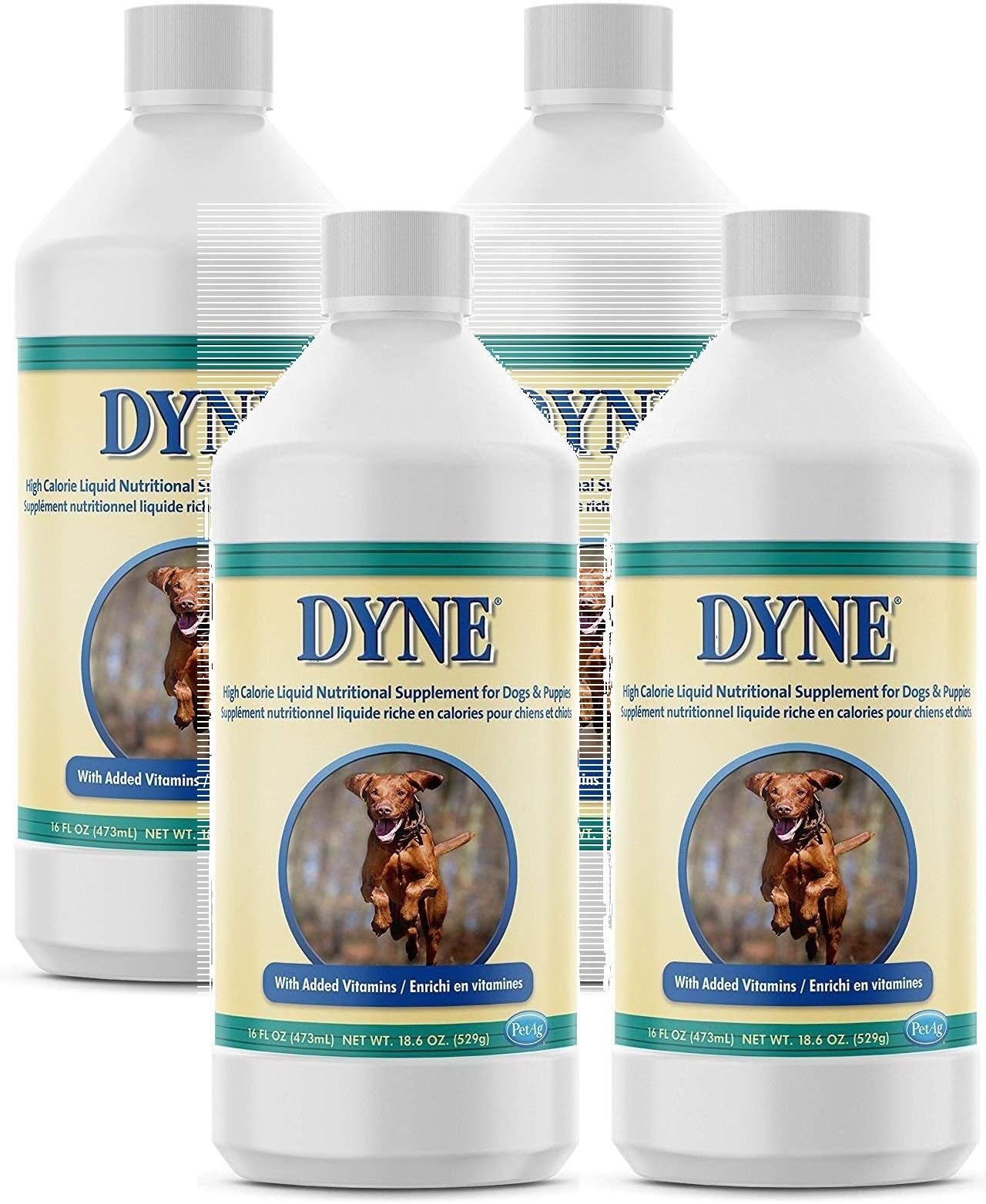 Dyne 4 Pack High Calorie Liquid Supplement Dogs, 16 Ounces Per Bottle