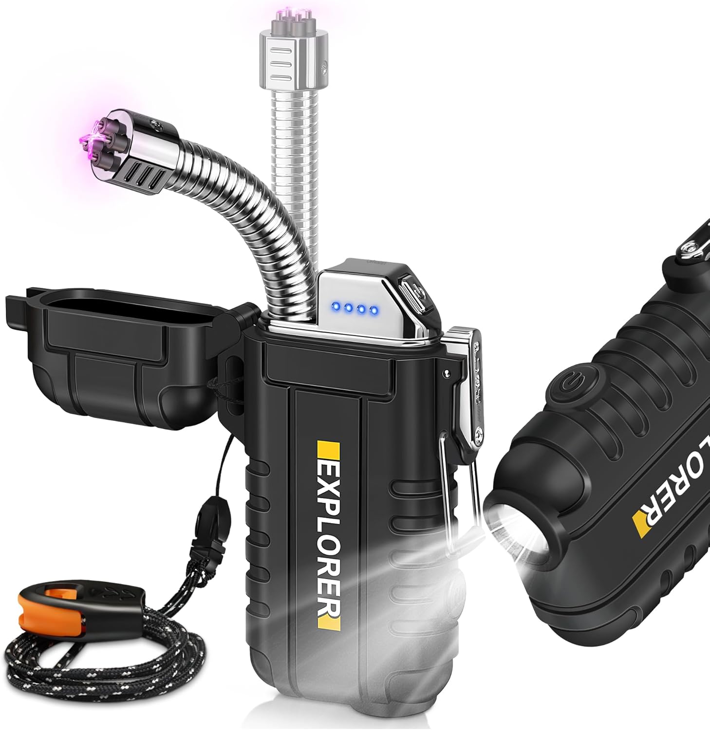 Encendedor Eléctrico Lafagiet USB C Recargable con Linterna