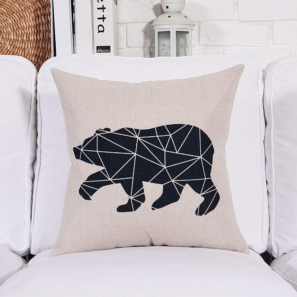 Coussin en coton et lin 45x45 cm Snug Nordic Simplicity pour déco de canapé salon