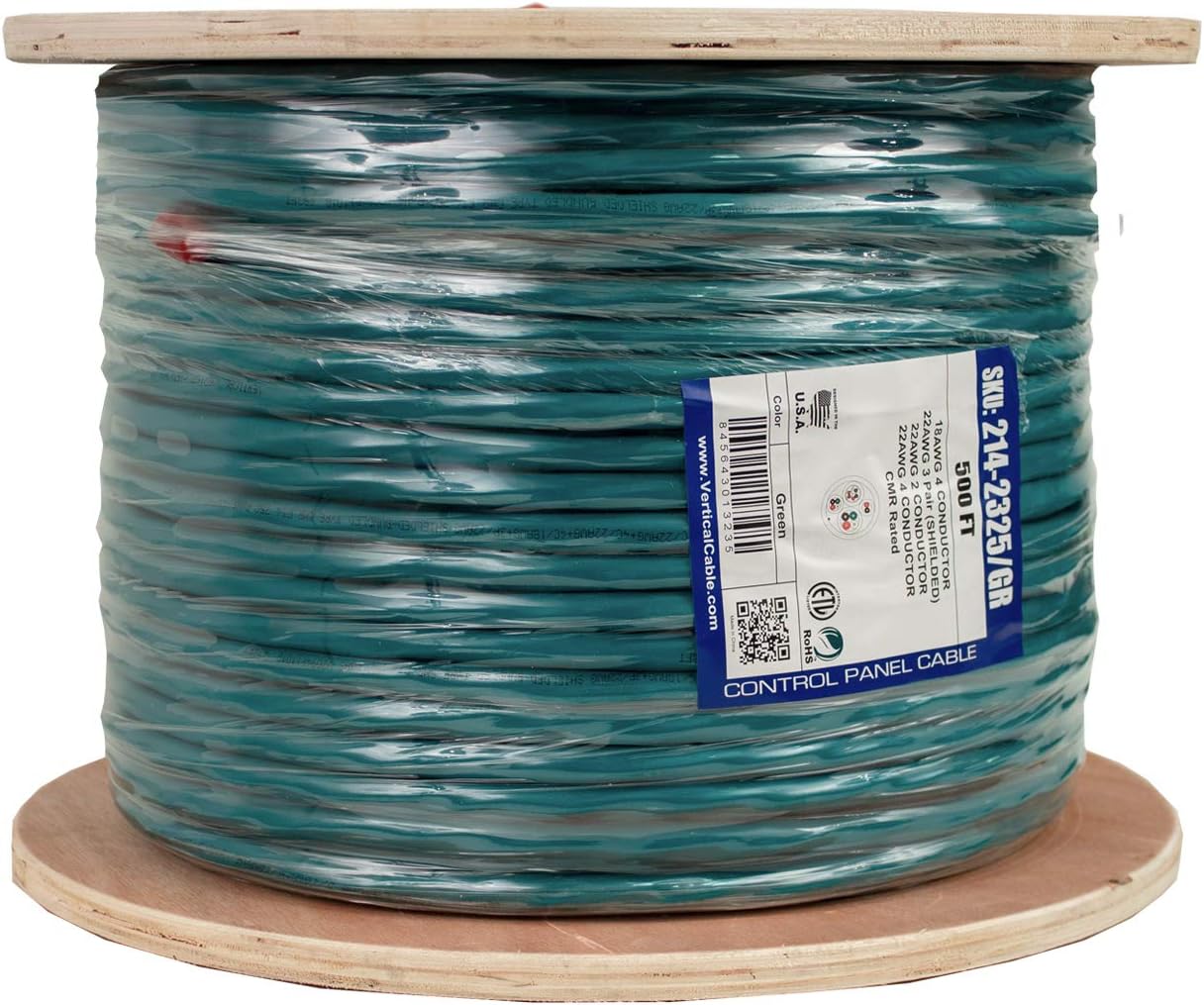 Super Brands Access Control Cable Riser: 22AWG/3 Pair Shielded + 18AWG/4 Conductor + 22AWG/4 Conductor + 22AWG/2 Conductor, Stranded Bare Copper Conductors, Green, 500ft Spool Best Deal Cheap 🛒 Access Control Cable Riser: 22AWG/3 Pair Shielded + 18AWG/4 Conductor + 22AWG/4 Conductor + 22AWG/2 Conductor, Stranded Bare Copper Conductors, Green, 500ft Spool