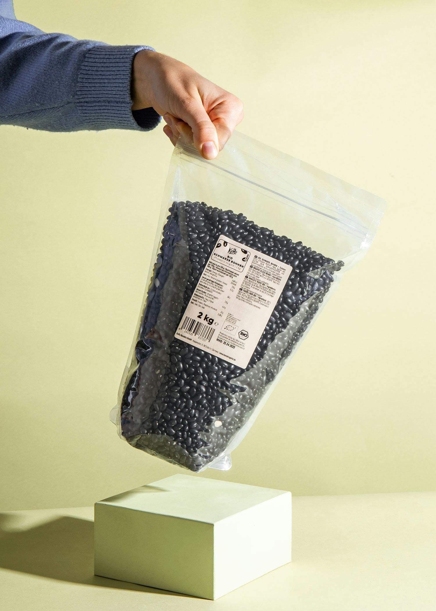 KoRo - Fagioli neri bio 2 kg - Versatili e in maxi formato - Da agricoltura biologica - Legumi secchi per ogni uso