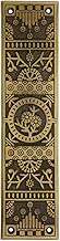 Cast Iron Windsor Pattern Push Plate in Antique Brass Finish. - coolthings.us
