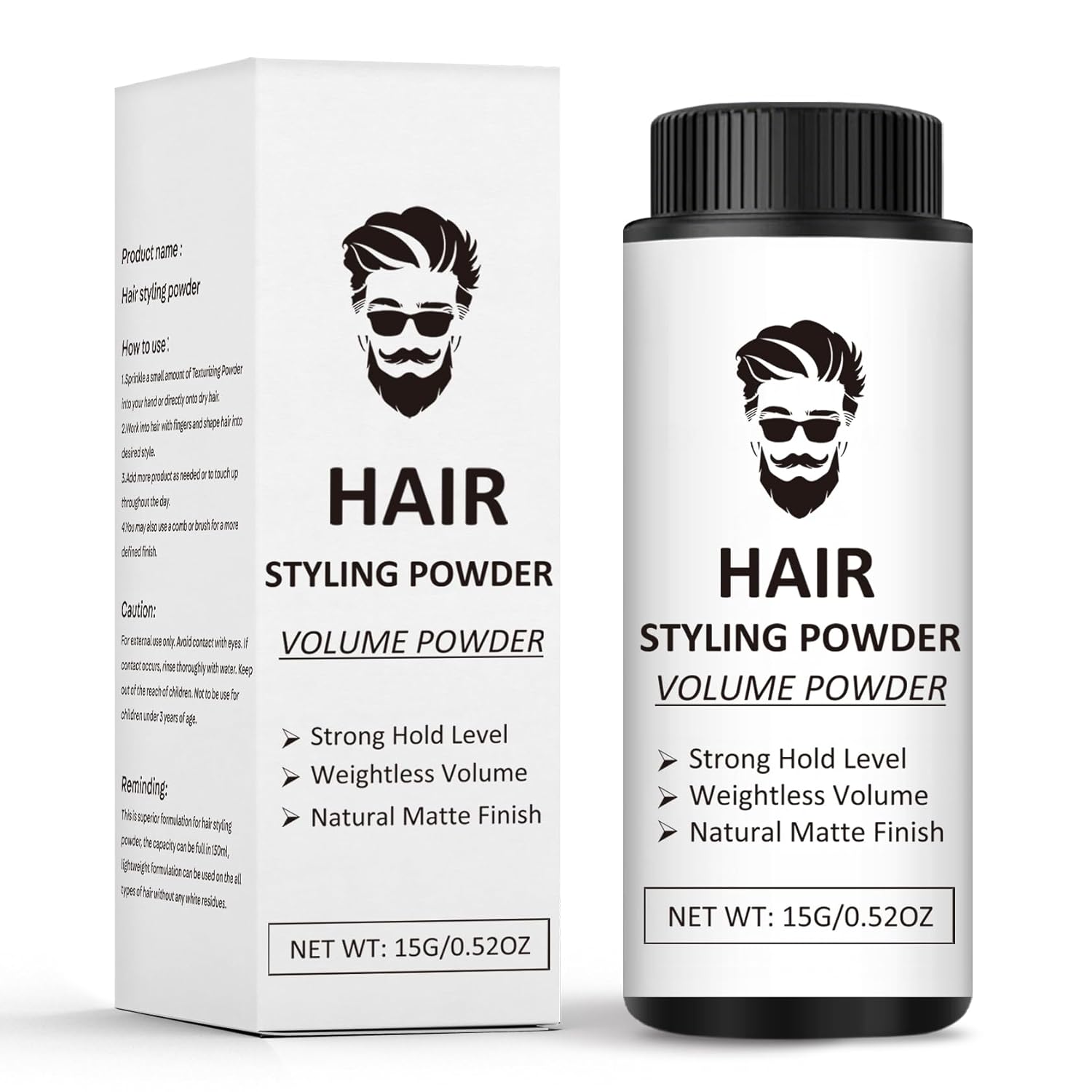 Hair Texture Styling Powder for Men Women Hair Texturizing Volumizing Powder Add Instant Volume Long-Lasting Hold Non-Greasy Matte