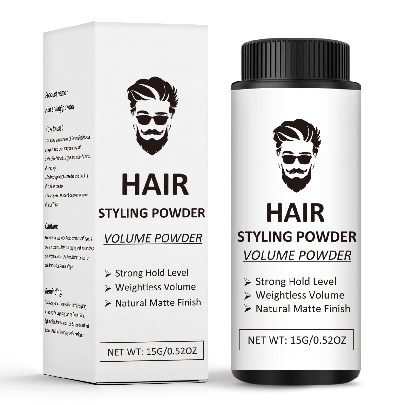 Hair Texture Styling Powder for Men Women Hair Texturizing Volumizing Powder Add Instant Volume Long-Lasting Hold Non-Greasy Matte