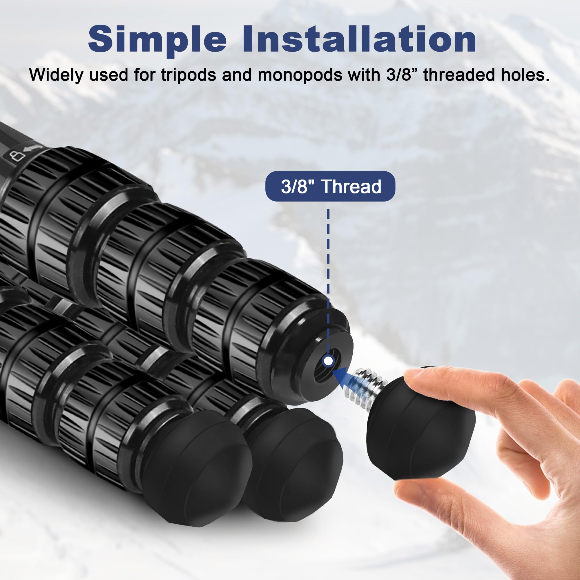 Monopod Replacement Foot Pads Dreamedge12 Universal Anti-slip 3 8 Or 1 ...
