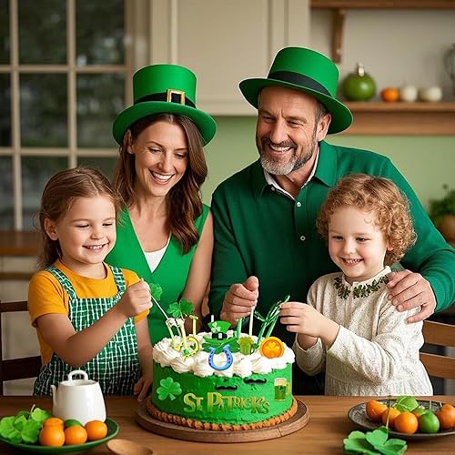 Miniatura 5 de Moldes de silicona de chocolate con trébol del día de San Patricio moldes para hornear fondant de sombrero irlandés para decoración de pasteles