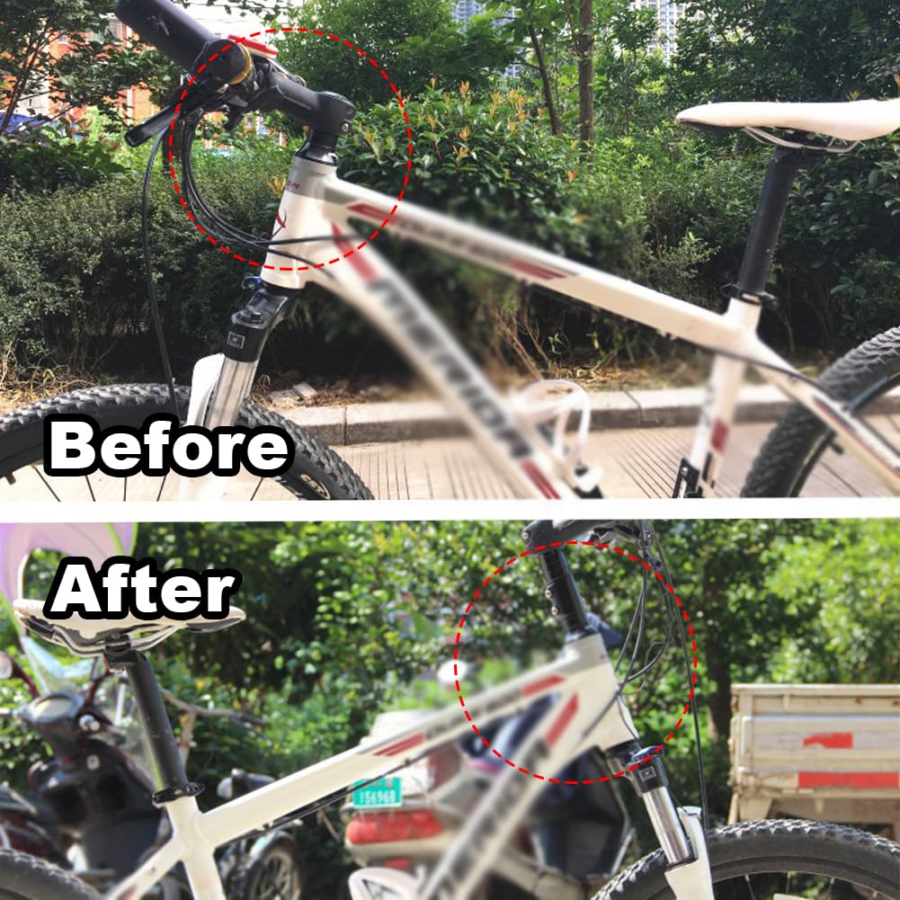 Helweet Przedłużacz kierownicy MTB, przedłużacz kierownicy rowerowej, kierownica Riser do roweru, adapter mocowania kierownicy, pasuje do rowerów górskich i szosowych, z kluczem sześciokątnym, czarny