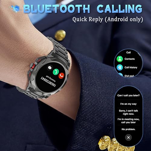 Miniatura 4 de LOYEWAIER Reloj inteligente para hombre (respuestahacer llamada), más nuevo rastreador de actividad física, ritmo cardíaco, podómetro, calorías, más