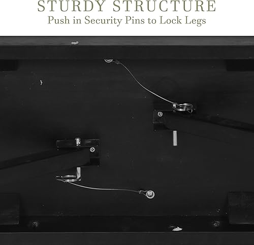 Miniatura 35 de Merrick Lane Tinsley - Banco plegable de pino macizo rústico antiguo de 40 x 12 pulgadas Rústico antiguo,Blanco rústico antiguo,Negro lavado,Natural