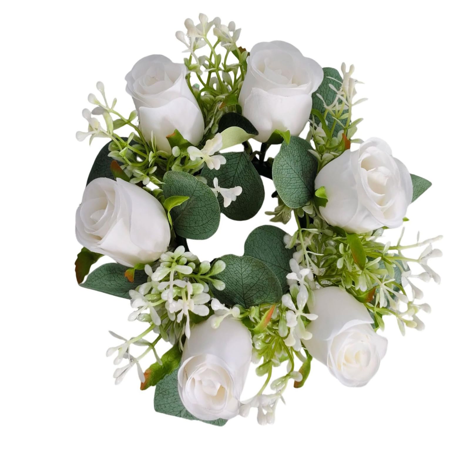 Realistic Silk Rose Wreath Floral Table Centerpiece for Home Decoration and More Occasion Artificial Floral Table Centerpiece
