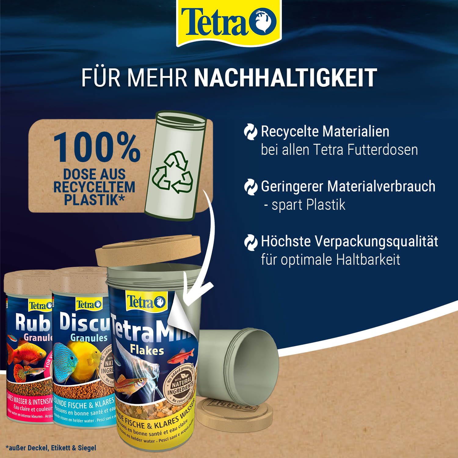Tetra Goldfish Granules - Alimento granulado para carpines dorados y otros peces de agua fría, lata 250 ml