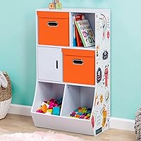 Vista 4 de Organizadores de Armario Contenedores de Almacenamiento de Tela Con Tapas Cubos Plegables Organizador Cesta Con Asas, Cajas de Almacenamiento