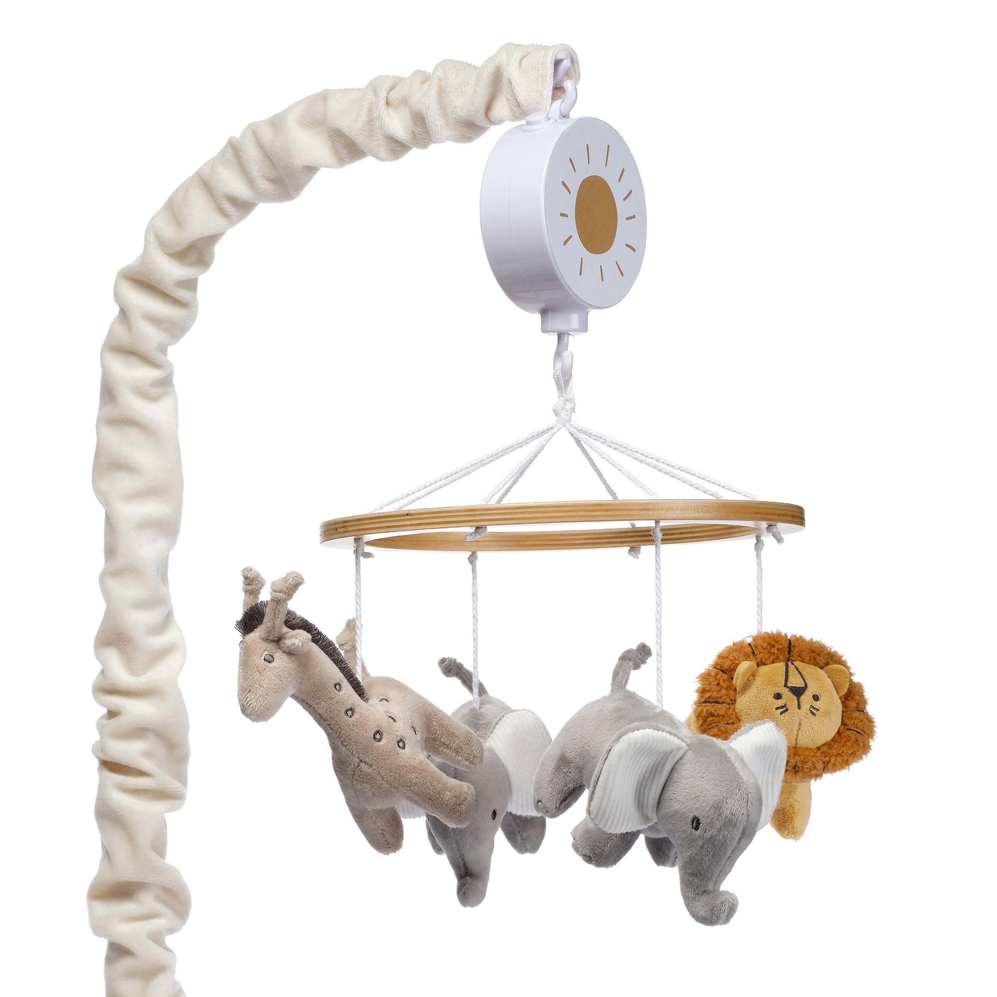 Lambs And Ivy Jungle Adventure Elephant Lion Musical Baby Crib
