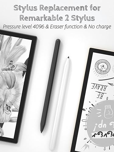 Miniatura 5 de Rotulador de repuesto para Remarkable 2, con borrador digital, sensibilidad a la presión 4096, rechazo de palma, bolígrafo Remarkable Plus Pen