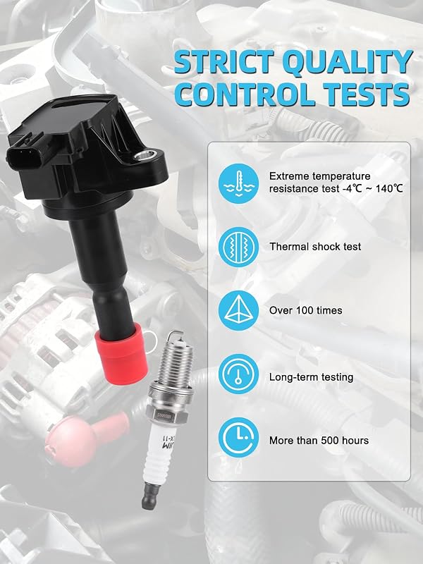 TAUTOY Ignition Coil & 4504 Iridium Spark Plug 4 PCS (1.5L L4) For Honda Fit 2007 2008 by TAUTOY - Used condition - Image 5