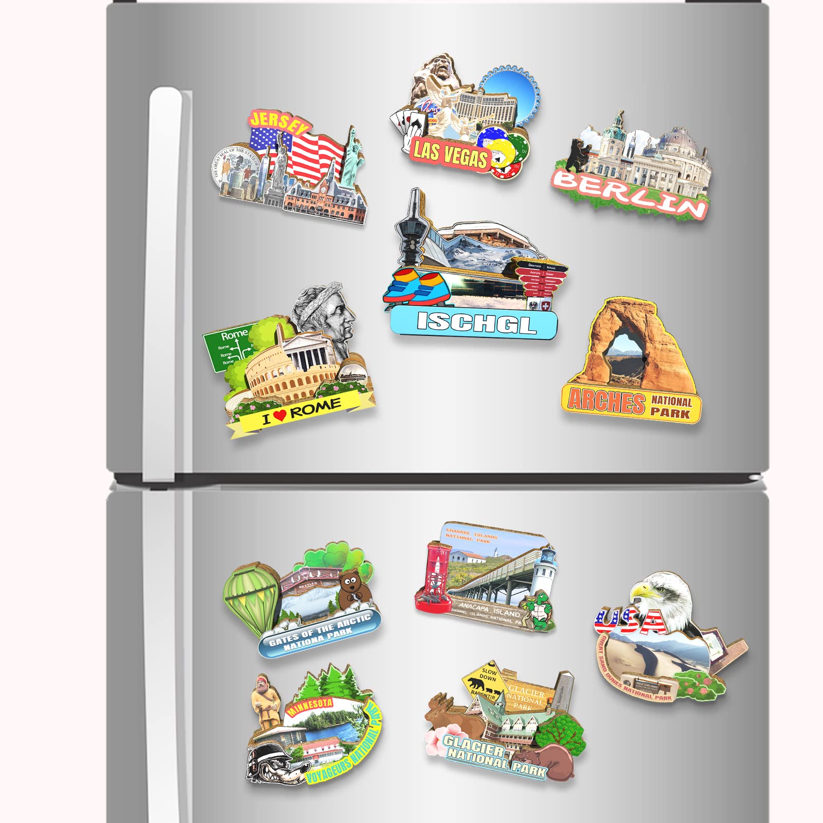 Orlybar Oostenrijk Ischgl Magneet Koelkast Magneet Houten 3D Monumenten Reizen Collectible Souvenirs Decoratie Handmade-2