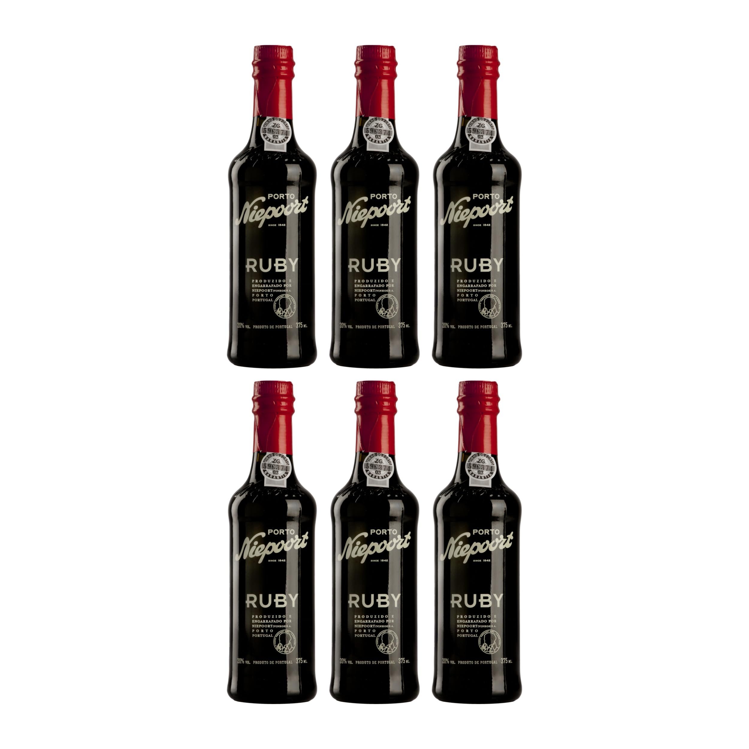 Niepoort Vinhos Ruby 1/2 Flasche Portwein Rot Süss Portugal inkl. FeinWert E-Book (6 x 0.375 l)