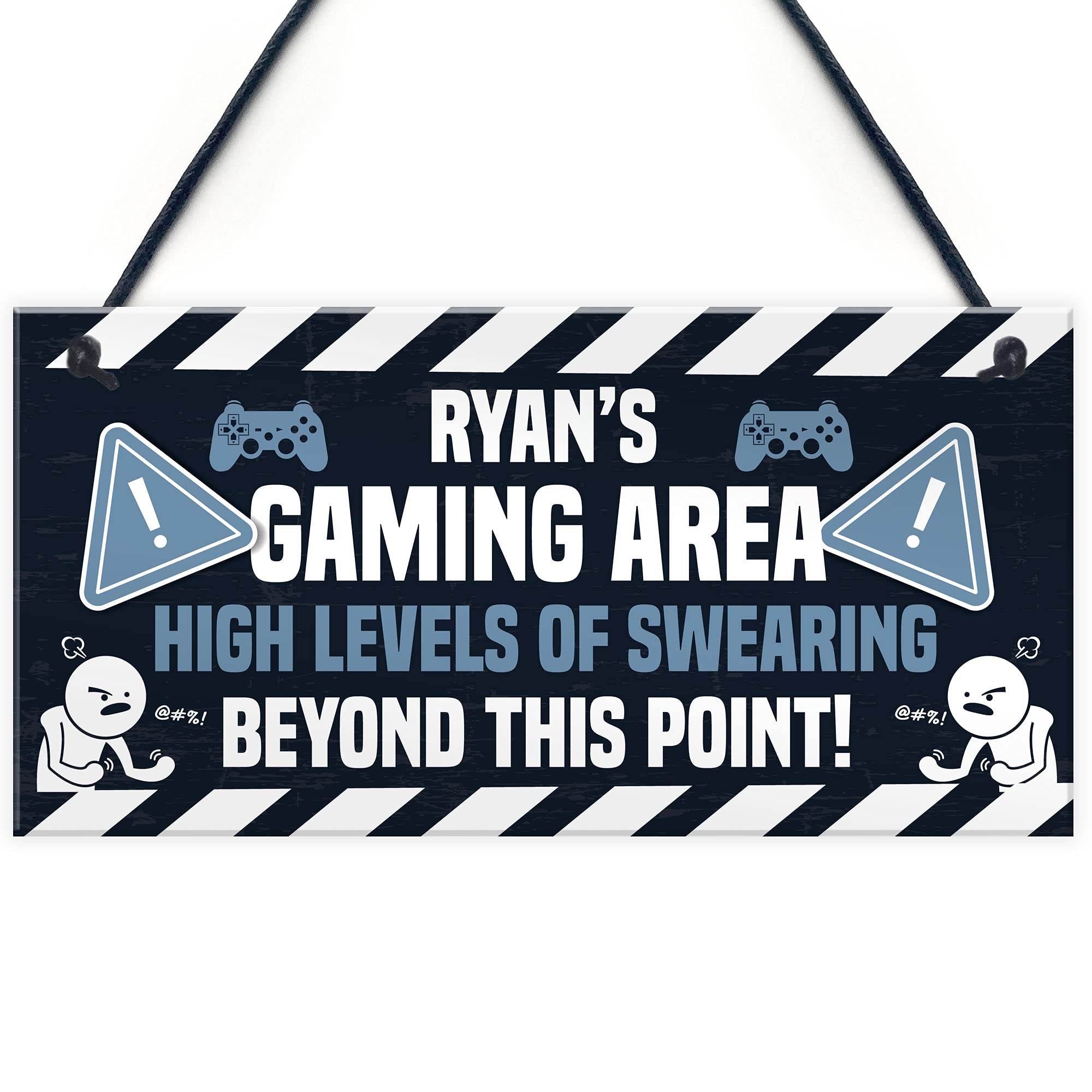 Red Ocean Personalised Gaming Area Sign Bedroom Man Cave Sign Gamer Lover Gift