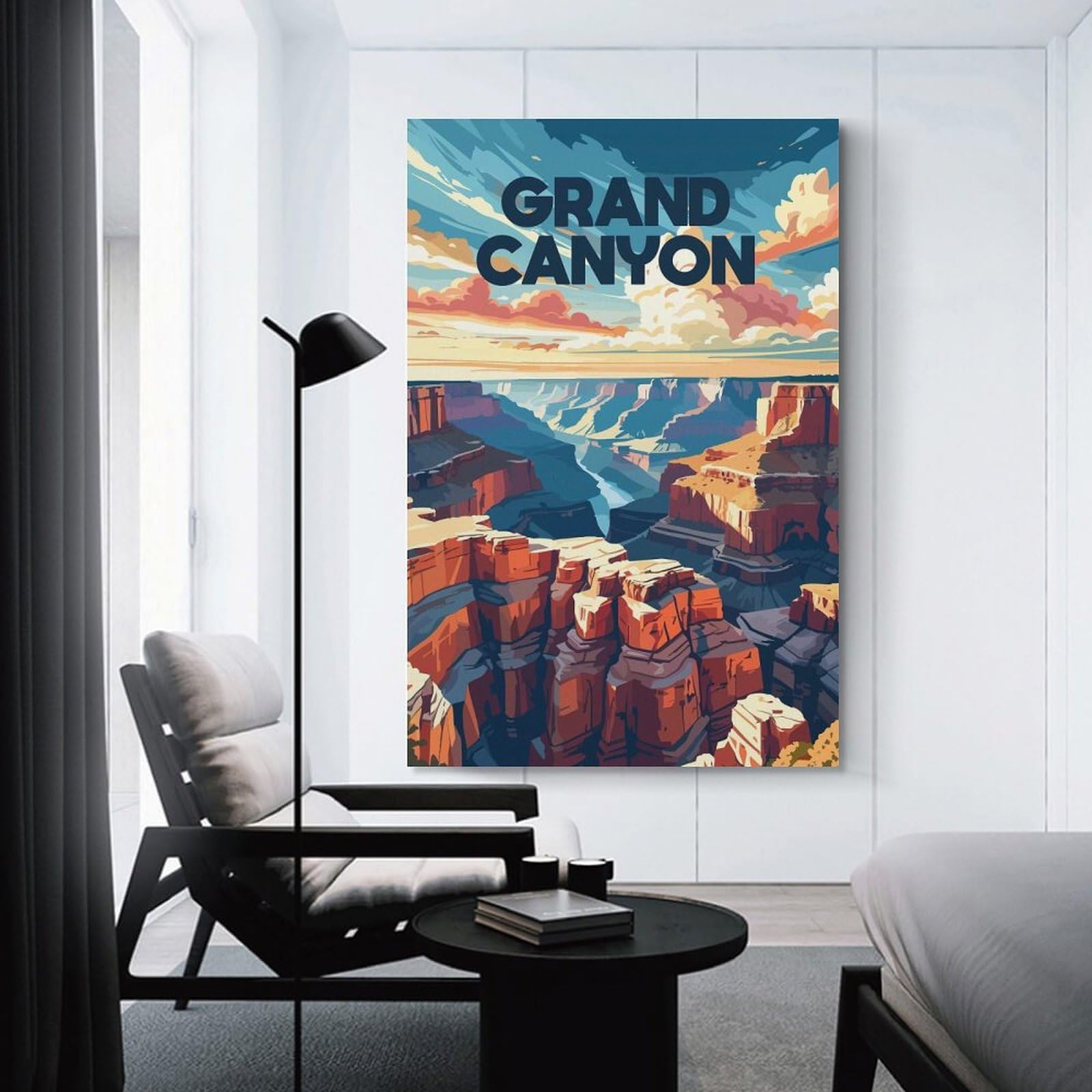 Junmoney Wall Art Print Grand Canyon Landscape Art, 20x30inch(50x75cm), for Living Room, Bedroom Or Apartment Walls, Modern Wall Decor for Cosy Interiors