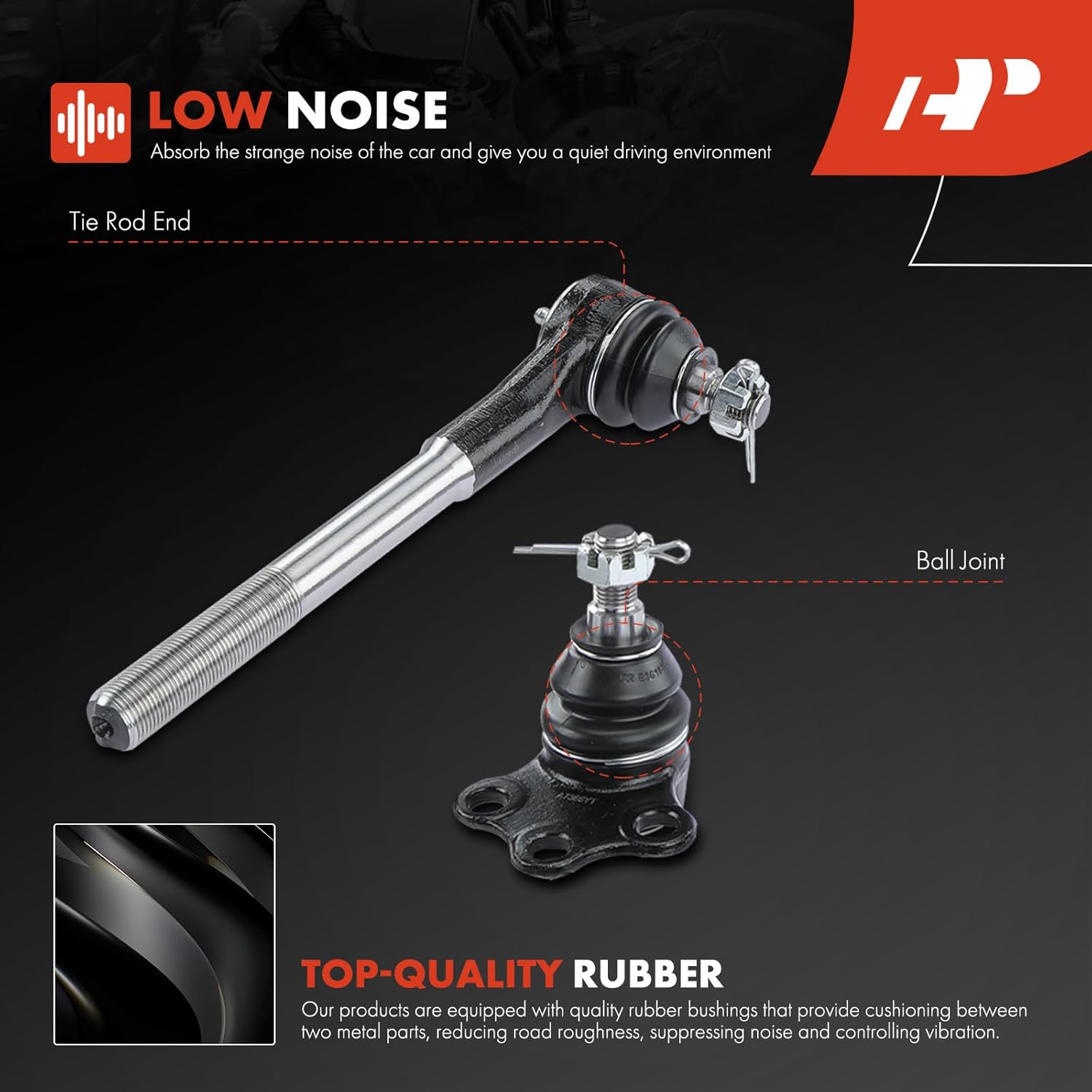 A-Premium Set of 8, Front Upper & Lower Ball Joint, Inner & Outer Tie Rod End, Compatible with Dodge Ram 1500 2000-2001, Fit RWD with Independent Front Suspension Only