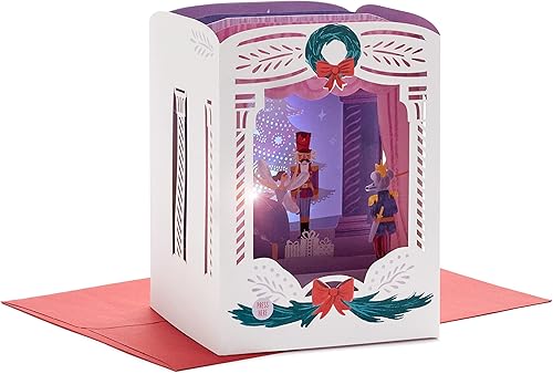 Hallmark Paper Wonder Tarjeta de Navidad musical desplegable (Cascanueces, reproduce Dance of the Sugar Plum Fairy)