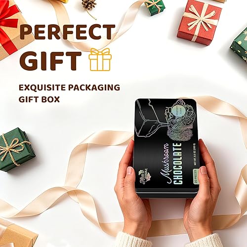 Miniatura 8 de Chocolate funcional con hongos  Suplemento de hongos con melena de león, reishi, cordyceps, chaga, maitake y cola de pavo  para energía,