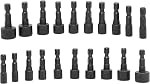 Set de clés à douille NEIKO 10068A, pour perceuse à percussion et visseuse, 20 pièces, set de petites clés à douille hexagonales de 1/4 po, métriques et standards, 4-12 mm et 5/32”-1/2”, acier CR-V, embouts de clé à douille.