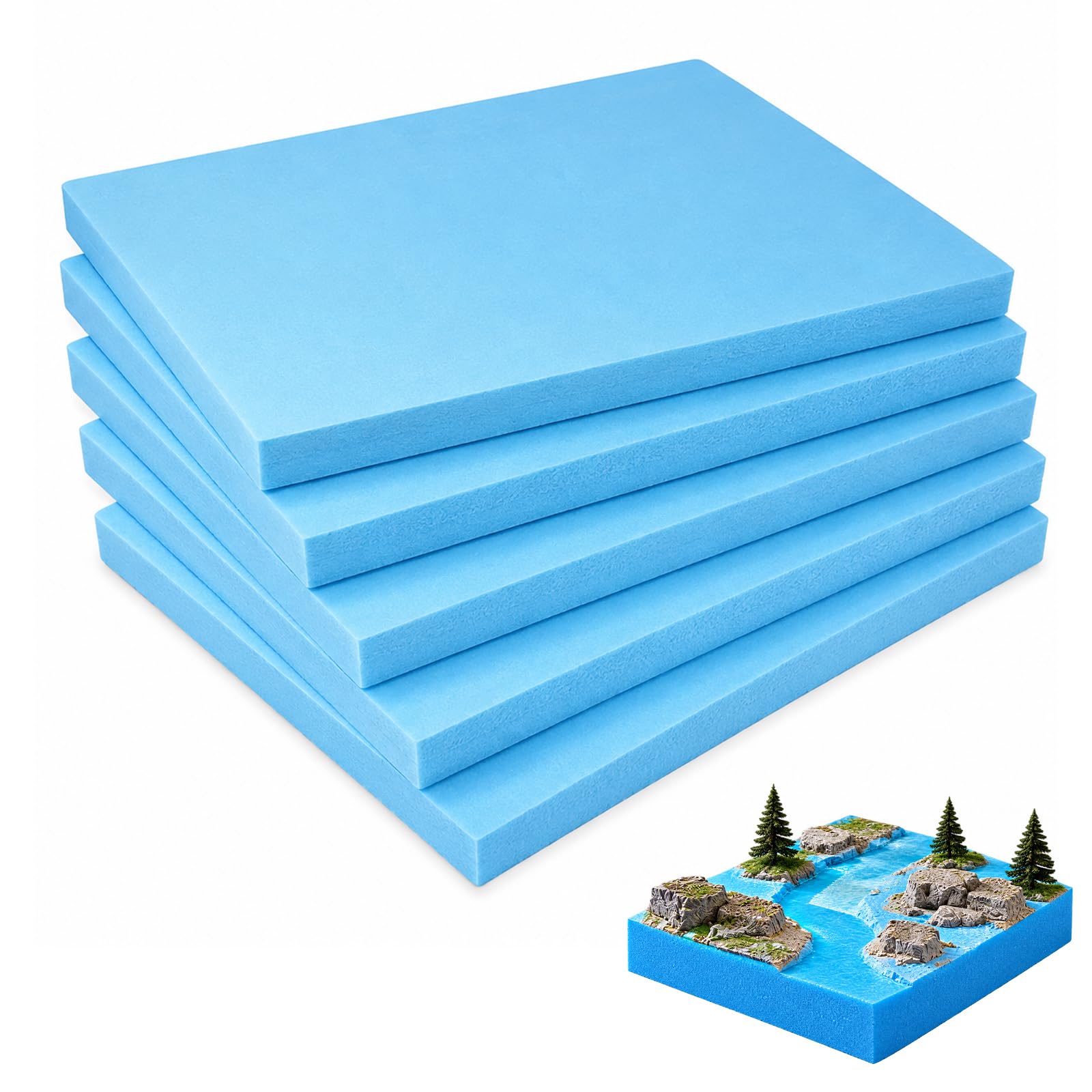 5 Pcs Foam Board, 20mm Thick Xps Foam Quadrilateral Foamboard for DIY
