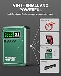 YESPER 7-in-1 Démarreur de saut de batterie de voiture avec 150PSI Air Compresseur(8L Gas/6L Diesel), 2000A 12V Booster de voiture, chargeur portable de batterie boîte de saut avec des câbles de Jumper, LCD Affichage, LED Lumières