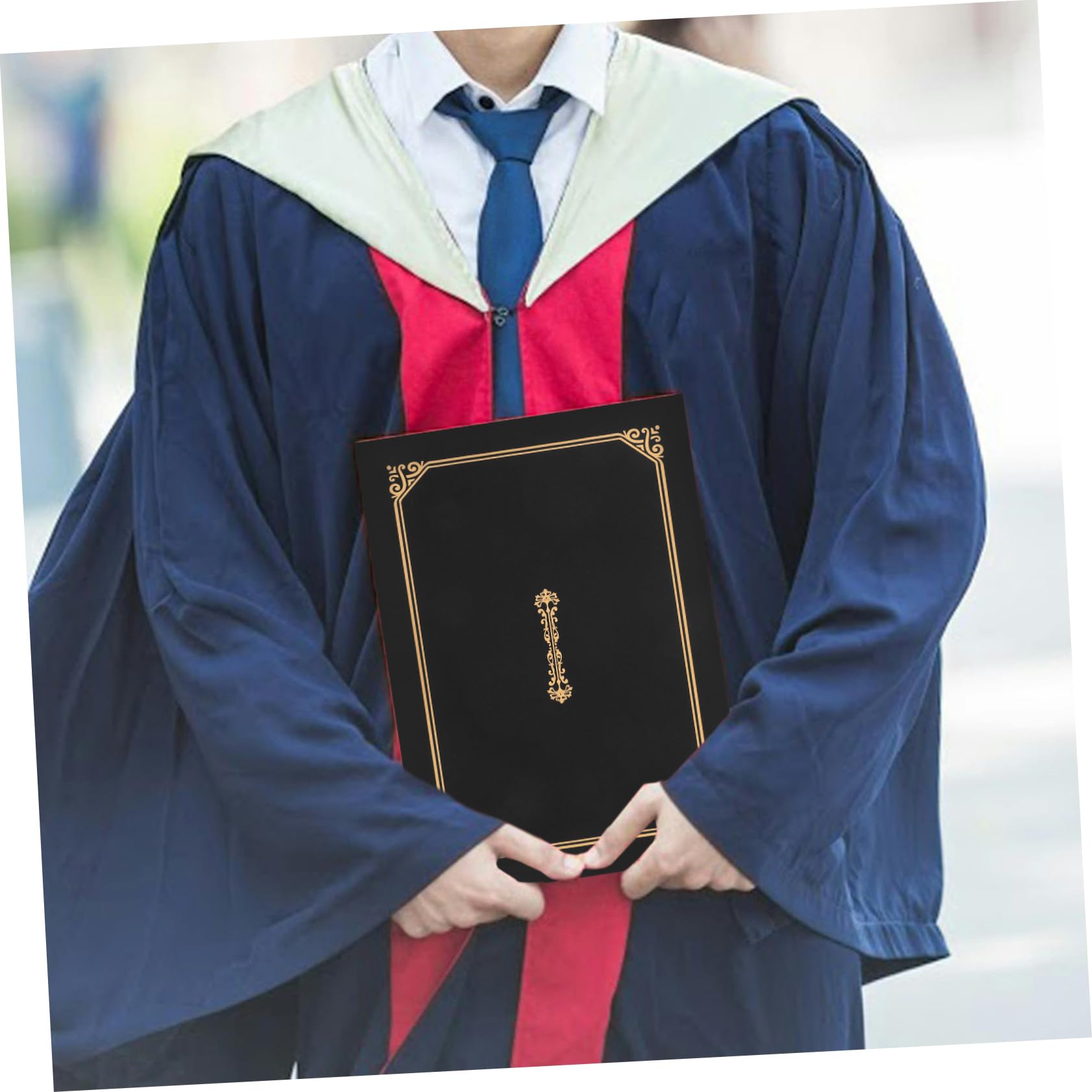 5Pièces Couvertures de Certificat Dorées Protège-diplômes Élégants pour Bureau et Housses de Documents avec Design Unique