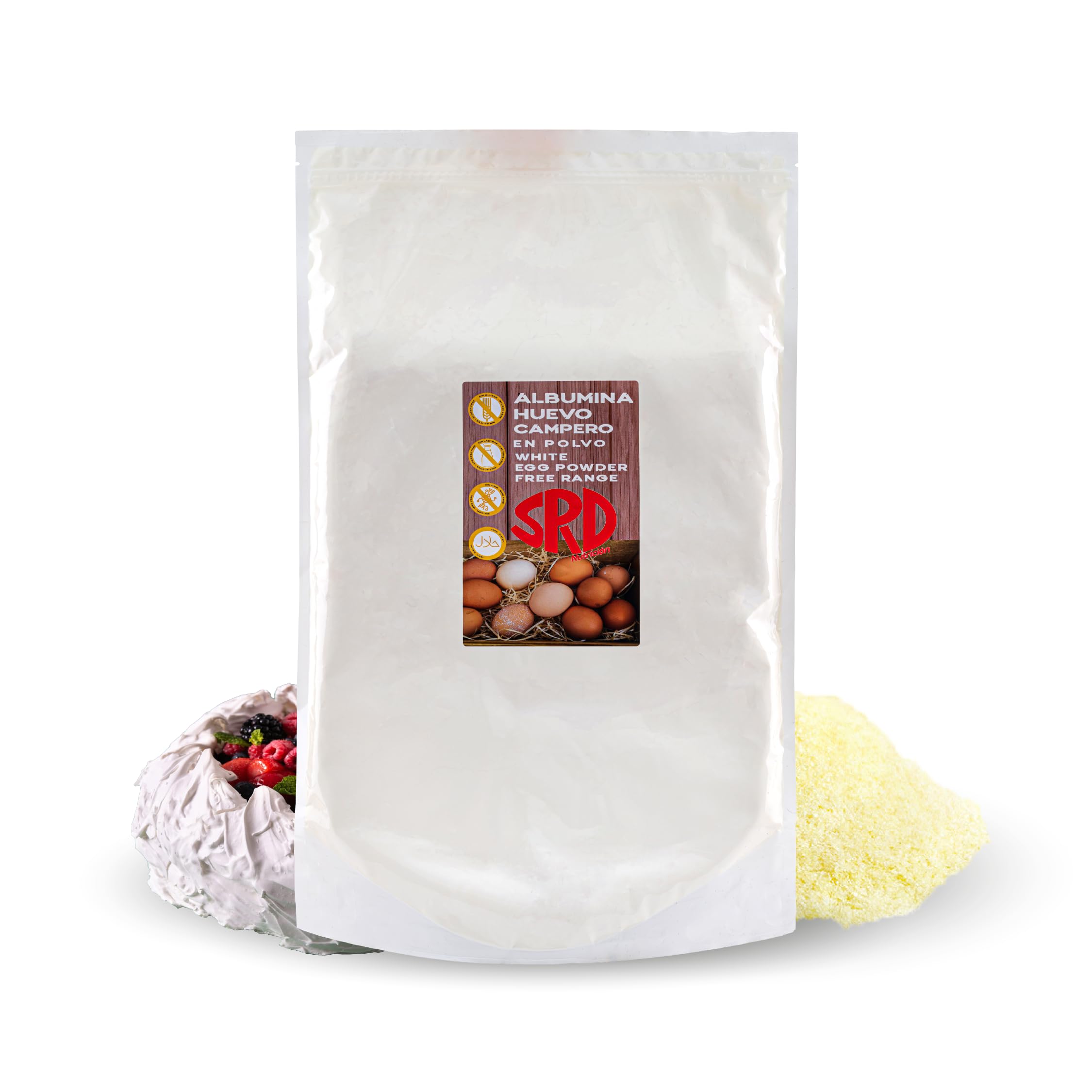 Blanc d'Œuf en Poudre Campera (2 kg) | Albumine | Œufs Pasteurisés | Œufs Déshydratés | Produits Sans Lactose | Sans Gluten | Emballage Sous Vide