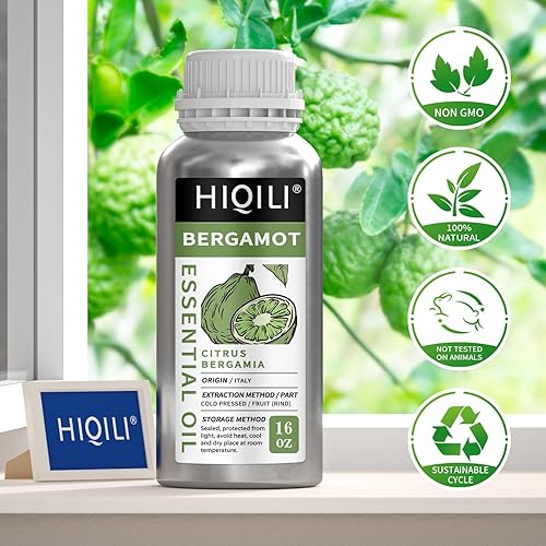 Miniatura 124 de HIQILI Aceite esencial de albahaca de 1 fl oz, 100% puro sin diluir para la piel, difusor, 1.0 fl oz