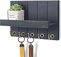 Vista 17 de Rebee Vision Soporte de Pared para Llaves de Madera de Acacia – Soporte para Llaves Estilo Granja para Pared y Organizador de Correo con Estante