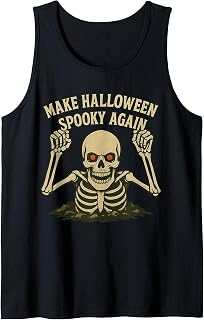 Skeleton Make Halloween Spooky Again for Men, Women & Kids Tank Top