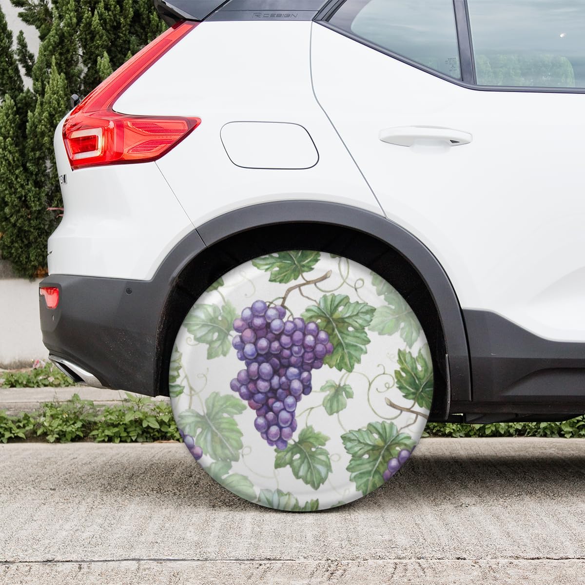 Watercolor Grape Tire Covers Portable Spare Tire Cover Soft Durable Waterproof Dustproof Set of 4 Bags 15 Inches for Car Truck SUV Trailer Camper