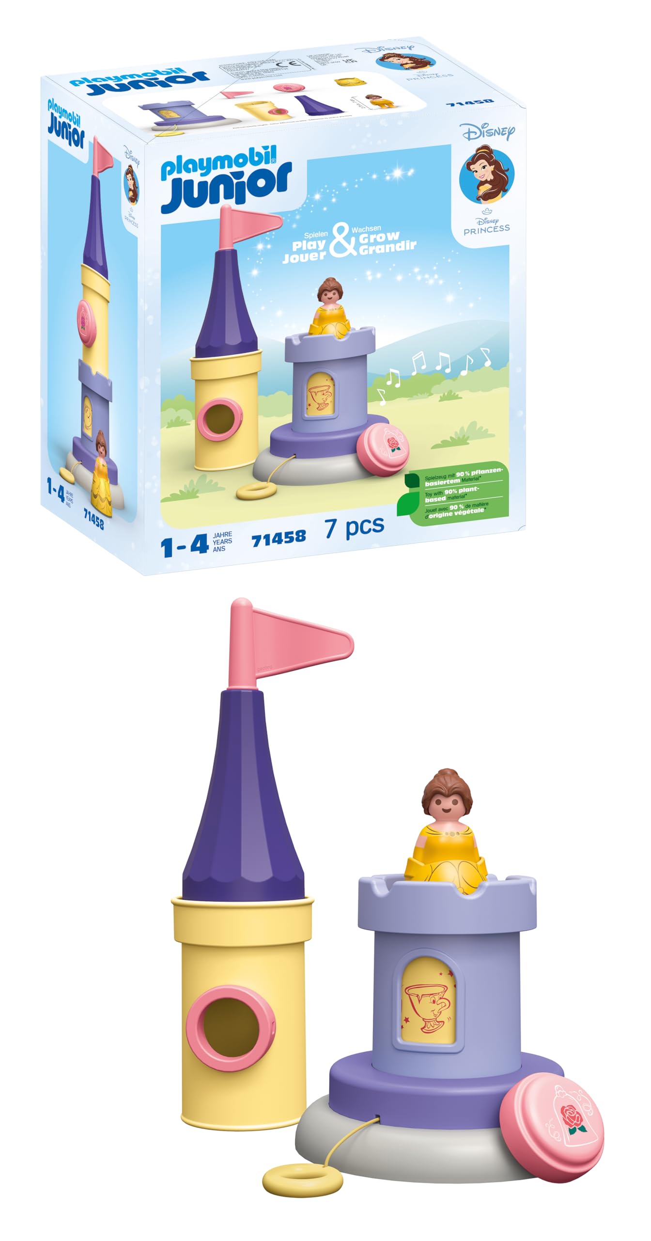 Playmobil Junior 71458 Belle, Turret With Music, Disney, From 12 Months