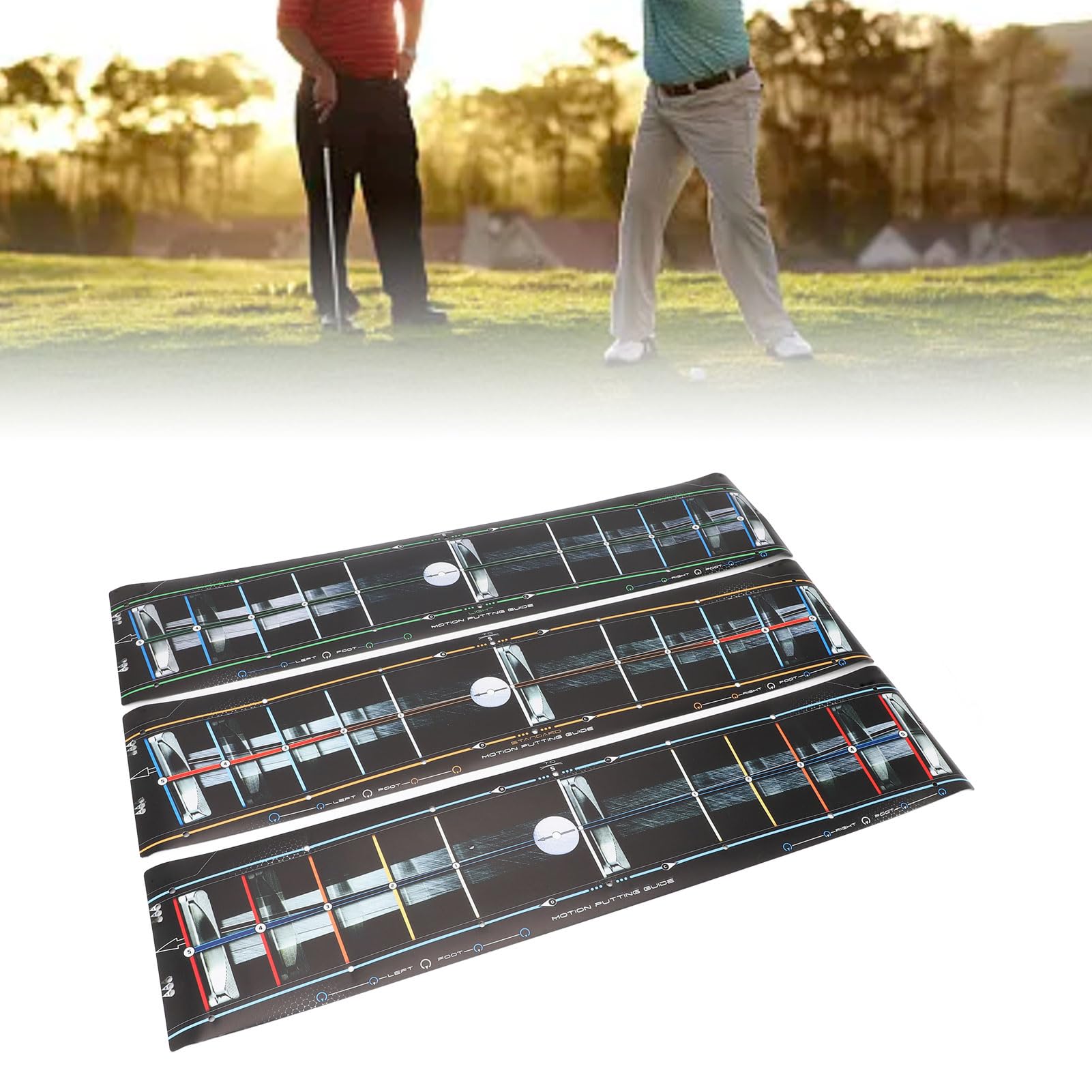 GOWENIC 3er-Set Putting-Trainingsmatte für Golfübungs-Hilfe